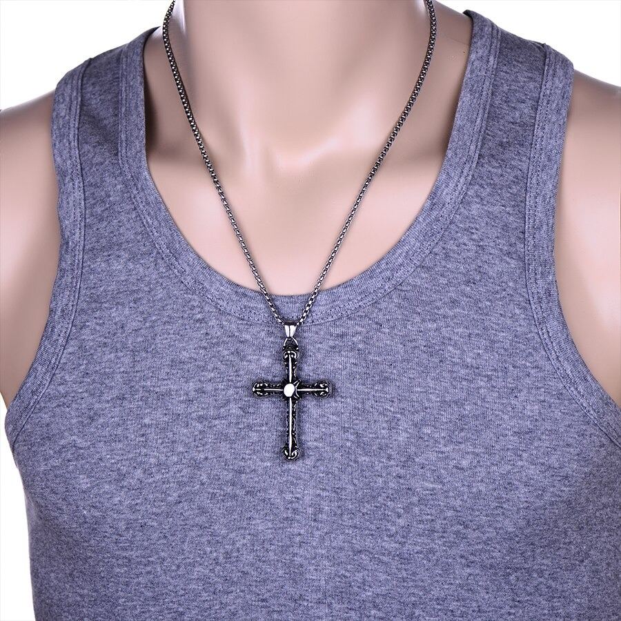 Pendant Cross With 925 Sterling Silver / Gothic Jewelry for and