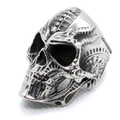 Satanic Skull Ring / Gothic Stainless Steel Devil Jewelry