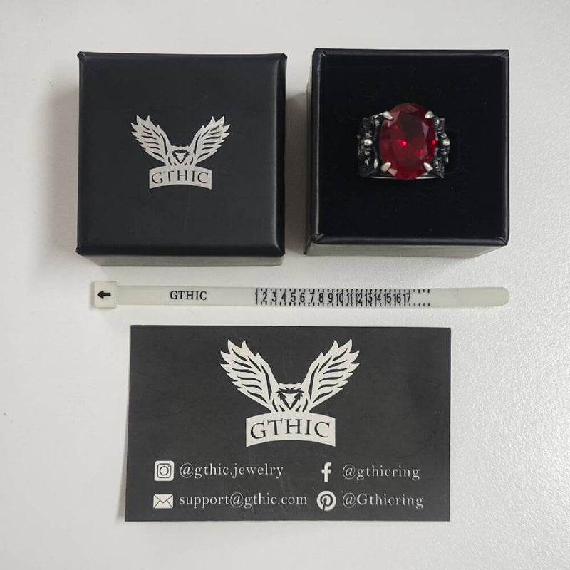 Archangel Michael Wings Gem Sterling Silver Ring