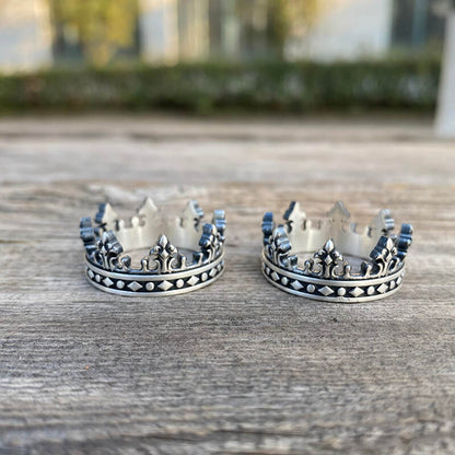 Crown Design Sterling Silver Ring