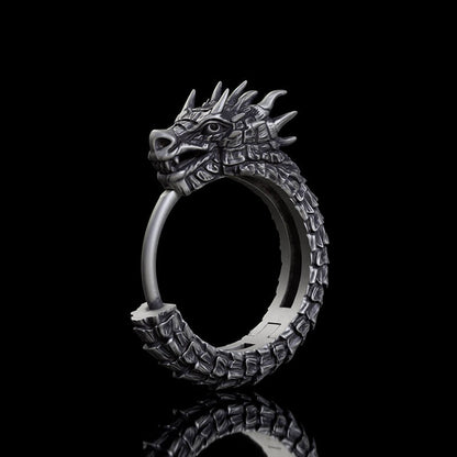 Dragon Sterling Silver Huggie Earrings