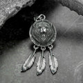 Feather Bear Head Stainless Steel Animal Pendant