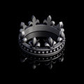 Fleur-de-lis Crown Sterling Silver Ring