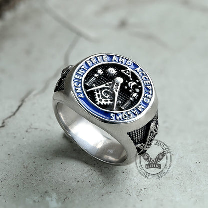 Masonic Symbol Stainless Steel Ring