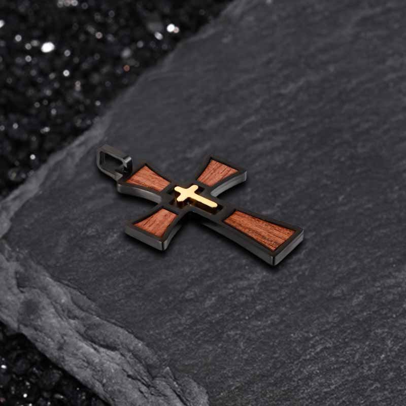 Multi-layered Cross Stainless Steel Pendant
