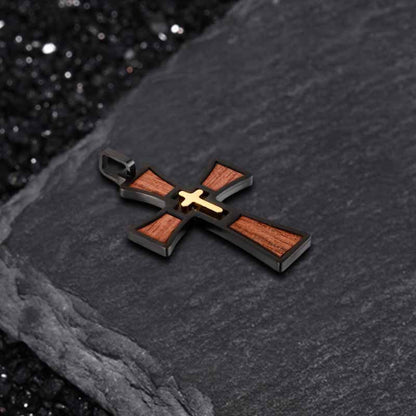 Multi-layered Cross Stainless Steel Pendant
