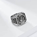 Portrait Cross Stainless Steel Ring