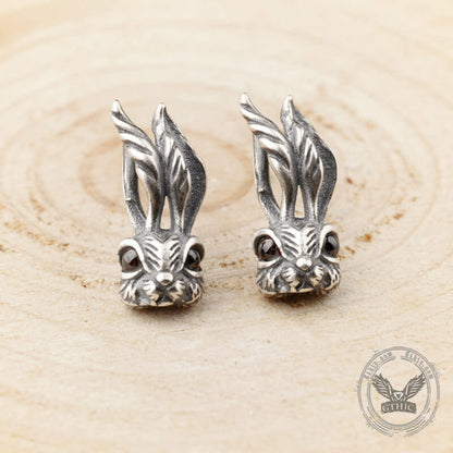 Rabbit Sterling Silver Stud Earring