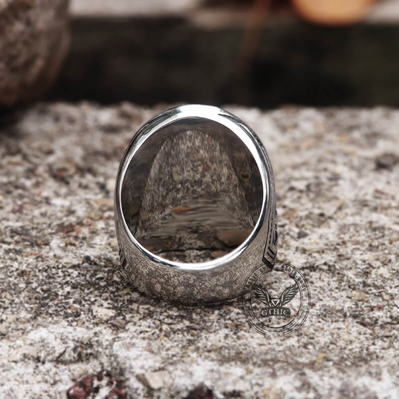 Reaper Scythe Stainless Steel Skull Ring