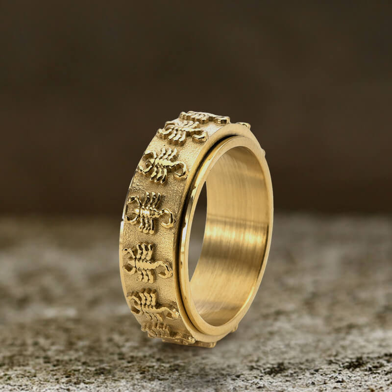 Scorpion Stainless Steel Spinner Ring