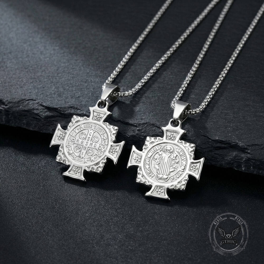 St. Benedict Cross Stainless Steel Pendant