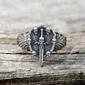 Sword Stainless Steel Skull Ring