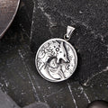 Viking Roaring Wolf Head Stainless Steel Pendant