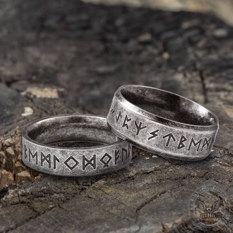 Viking Runes Stainless Steel Ring