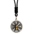 Viking Skull Compass Sterling Silver Pendant