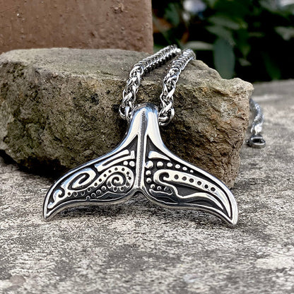 Whale Tail Stainless Steel Pendant