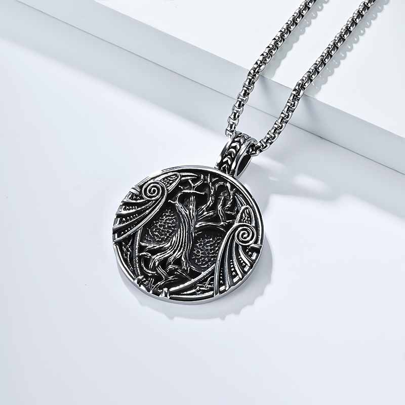 Yggdrasil Helm of Awe Stainless Steel Pendant