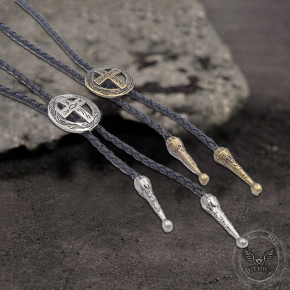 Western Cross Alloy Bolo Tie