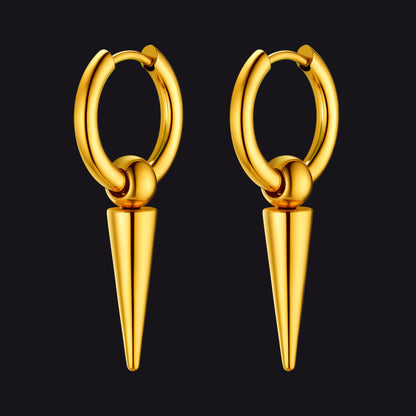 Long Spike Dangle Hoop Earrings for